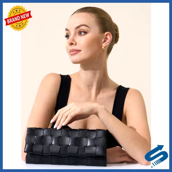 Small Vegan Leather Clutch with Chain Strap for Formal Events